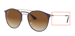 Original Ray-Ban RB3546 Bügel, Farbe 9175 · Blau dunkel auf kupfer
