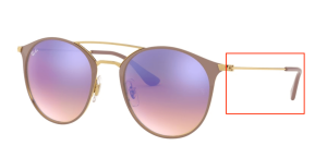 Original Ray-Ban RB3546 Bügel, Farbe 9011 · Gold oben trutle dove