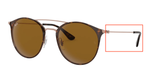 Original Ray-Ban RB3546 Bügel, Farbe 9074 · Kupfer auf oben Havanna