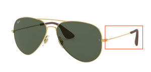 Original Ray-Ban RB3558 Bügel, Farbe 001 · Gold