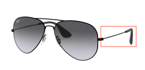 Original Ray-Ban RB3558 Bügel, Farbe 002 · Schwarz