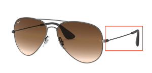Original Ray-Ban RB3558 Bügel, Farbe 9139 · Matt antique schwarz