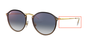 Original Ray-Ban RB3574N Blaze Round Bügel, Farbe 001 · Gold