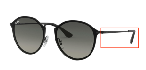 Original Ray-Ban RB3574N Blaze Round Bügel, Farbe 153 · Schwarz