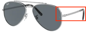 Original Ray-Ban RB3625 New Aviator Bügel, Farbe 003 · Silber
