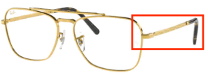Original Ray-Ban RB3636V Sehbrillen Bügel, Farbe 3086 · Legend gold