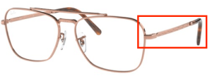 Original Ray-Ban RB3636V Sehbrillen Bügel, Farbe 3094 · Rosa gold