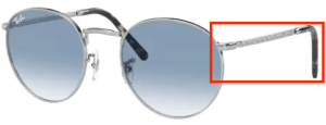 Original Ray-Ban RB3637 New Round Bügel, Farbe 003 · Silber