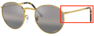Original Ray-Ban RB3637 New Round Bügel, Farbe 9196 · Legend gold