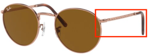 Original Ray-Ban RB3637 New Round Bügel, Farbe 9202 · Rosa gold