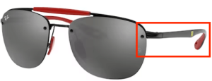 Original Ray-Ban RB3662M Bügel, Farbe F002 · Schwarz