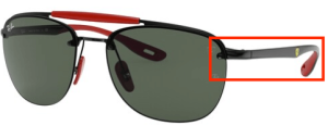 Original Ray-Ban RB3662M Bügel, Farbe F028 · Schwarz