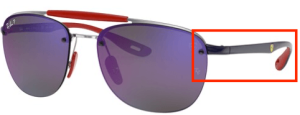 Original Ray-Ban RB3662M Bügel, Farbe F031 · Silber
