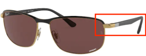 Original Ray-Ban RB3671CH Bügel, Farbe 187 · Schwarz