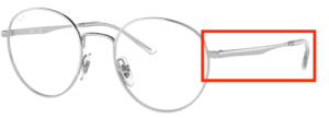 Original Ray-Ban RB3681V Sehbrillen Bügel, Farbe 2501 · Silber