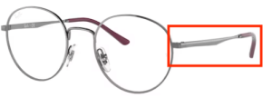 Original Ray-Ban RB3681V Sehbrillen Bügel, Farbe 2502 · Gunmetal