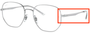 Original Ray-Ban RB3682V Sehbrillen Bügel, Farbe 2501 · Silber