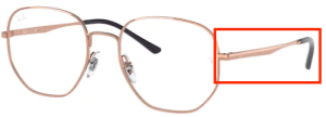 Original Ray-Ban RB3682V Sehbrillen Bügel, Farbe 3094 · Rosa gold