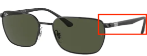 Original Ray-Ban RB3684 Bügel, Farbe 002 · Schwarz