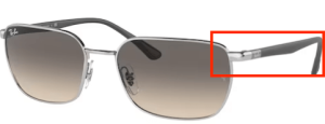 Original Ray-Ban RB3684 Bügel, Farbe 003 · Silber