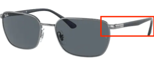 Original Ray-Ban RB3684 Bügel, Farbe 004 · Gunmetal