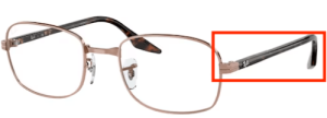 Original Ray-Ban RB3690V Sehbrillen Bügel, Farbe 2943 · Kupfer