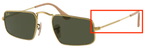 Original Ray-Ban RB3957 Julie Bügel, Farbe 9196 · Legend gold
