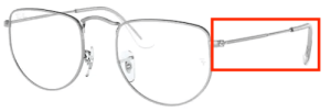 Original Ray-Ban RB3958V Sehbrillen Bügel, Farbe 2501 · Silber