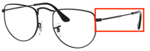 Original Ray-Ban RB3958V Sehbrillen Bügel, Farbe 2509 · Schwarz glänzend