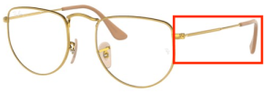 Original Ray-Ban RB3958V Sehbrillen Bügel, Farbe 3086 · Legend gold