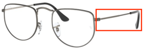 Original Ray-Ban RB3958V Sehbrillen Bügel, Farbe 3118 · Antique gunmetal