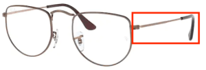 Original Ray-Ban RB3958V Sehbrillen Bügel, Farbe 3120 · Antique kupfer