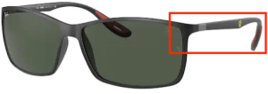 Original Ray-Ban RB4179M Ferrari Bügel, Farbe F602 · Ferrari schwarz matt
