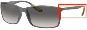 Original Ray-Ban RB4179M Ferrari Bügel, Farbe F608 · Grau matt