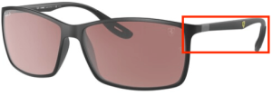 Original Ray-Ban RB4179M Ferrari Bügel, Farbe F655 · Schwarz