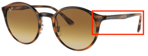 Original Ray-Ban RB4336 Bügel, Farbe 820 · Schildpatt