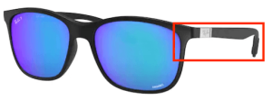 Original Ray-Ban RB4330CH Chromance Bügel, Farbe 601S · Schwarz matt