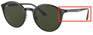 Original Ray-Ban RB4336 Bügel, Farbe 601 · Schwarz