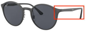 Original Ray-Ban RB4336 Bügel, Farbe 601S · Schwarz matt