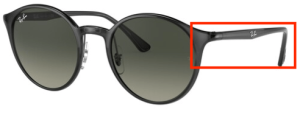 Original Ray-Ban RB4336 Bügel, Farbe 876 · Transparent grau