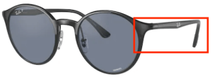 Original Ray-Ban RB4336CH Bügel, Farbe 601 · Schwarz