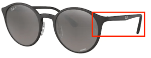 Original Ray-Ban RB4336CH Bügel, Farbe 601S · Schwarz matt