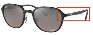 Original Ray-Ban RB4341CH Bügel, Farbe 601S · Schwarz matt