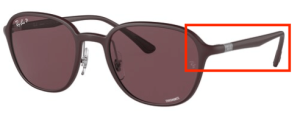 Original Ray-Ban RB4341CH Bügel, Farbe 6445 · Violett dunkel