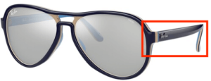 Original Ray-Ban RB4355 Vagabond Bügel, Farbe 6546 · Blau hell