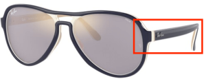 Original Ray-Ban RB4355 Vagabond Bügel, Farbe 6548 · Blau