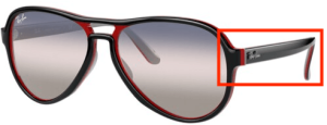 Original Ray-Ban RB4355 Vagabond Bügel, Farbe 6549 · Schwarz