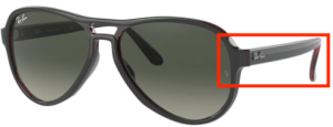 Original Ray-Ban RB4355 Vagabond Bügel, Farbe 6605 · Transparent grau
