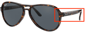 Original Ray-Ban RB4355 Vagabond Bügel, Farbe 902 · Schildpatt