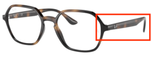 Original Ray-Ban RB4361V Sehbrillen Bügel, Farbe 2012 · Havanna dunkel
